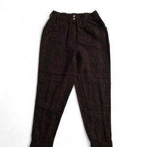 Not Perfect Linen High Waisted Linen Pants
